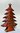 Weihnachtsbaum mit Stern aus Metall in Rot - Windlicht