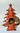 Weihnachtsbaum mit Stern aus Metall in Rot - Windlicht