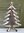 Weihnachtsbaum mit Stern aus Metall in Silber - Windlicht