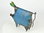 Metallschwein im Vintage Stil 20x17 in Blau