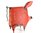 Metallschwein im Vintage Stil 30x31 in Rot
