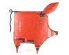 Metallschwein im Vintage Stil 30x31 in Rot