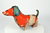 Metall Hund aus bedruckten Blech Unikat